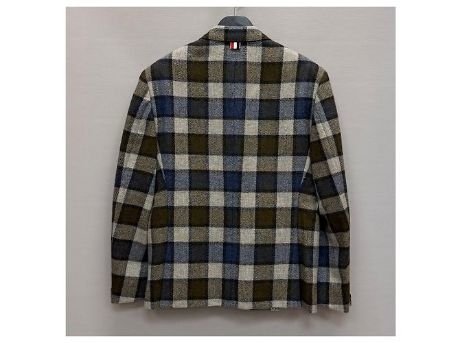 Thom Browne Terno de lã xadrez - vista 4