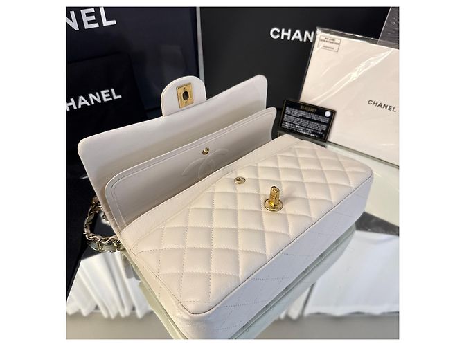 Chanel Classic Medium Flap Bag Weiß - Ansicht 10
