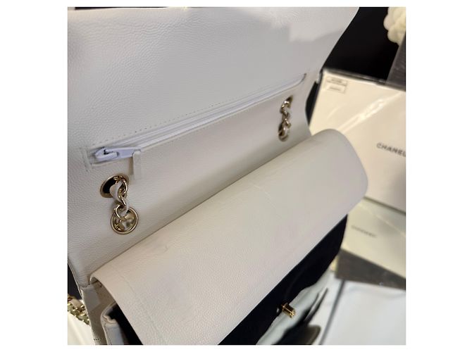 Chanel Classic Medium Flap Bag Weiß - Ansicht 12