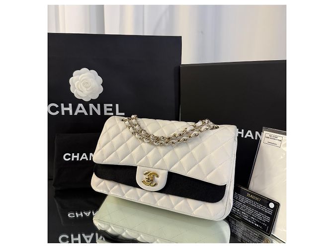 Chanel Classic Medium Flap Bag Weiß - Ansicht 4