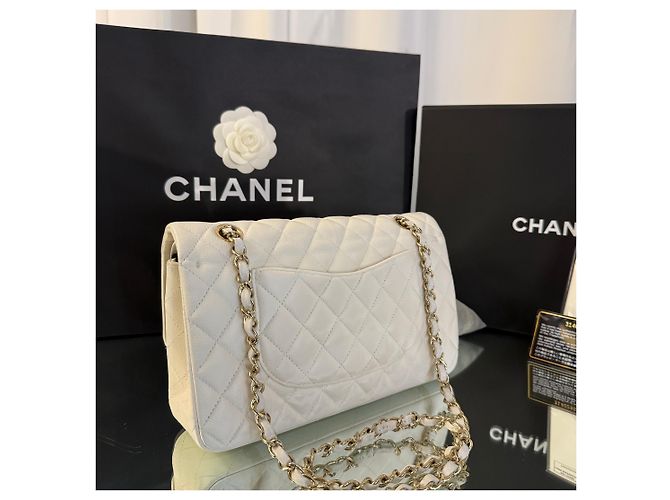 Chanel Classic Medium Flap Bag Weiß - Ansicht 5