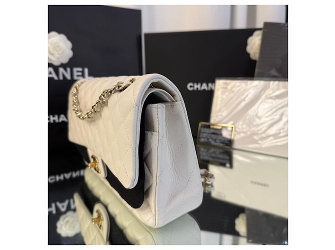 Chanel Classic Medium Flap Bag Weiß - Ansicht 7