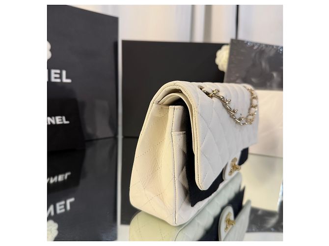 Chanel Classic Medium Flap Bag Weiß - Ansicht 8