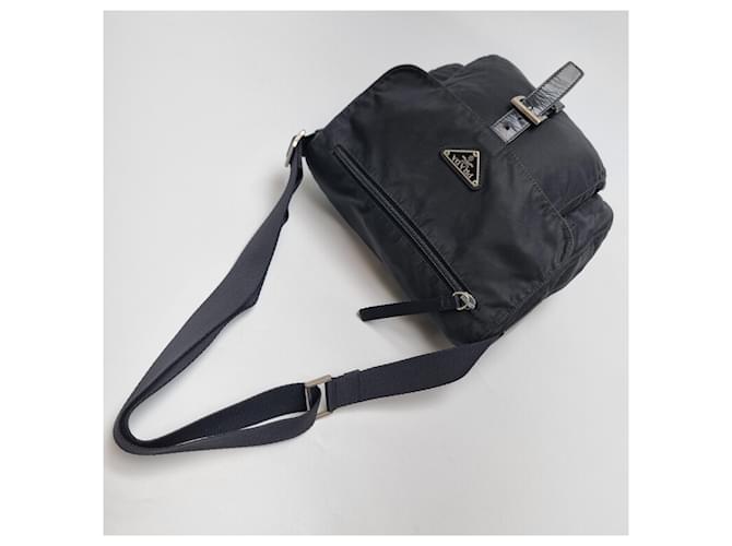 Prada Borsa a tracolla in nylon nero - vista 12