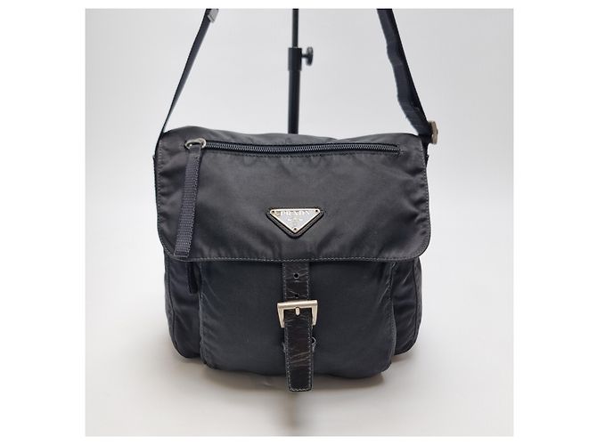 Prada Borsa a tracolla in nylon nero - vista 2