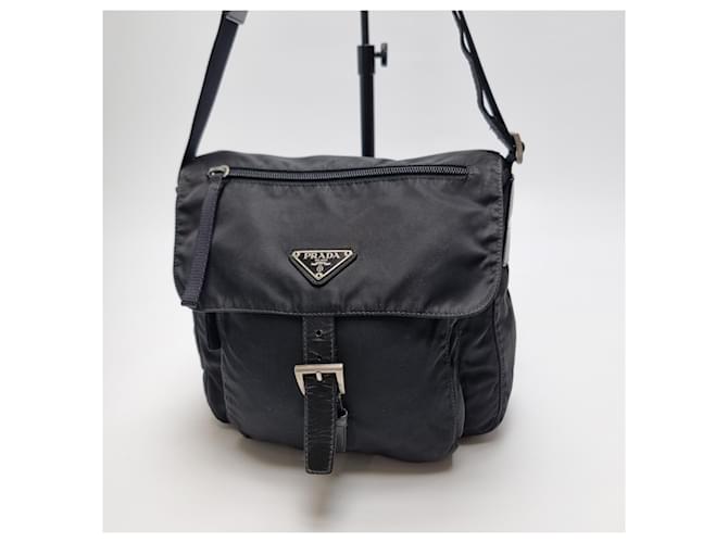 Prada Borsa a tracolla in nylon nero - vista 3