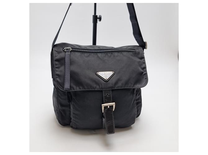 Prada Borsa a tracolla in nylon nero - vista 4