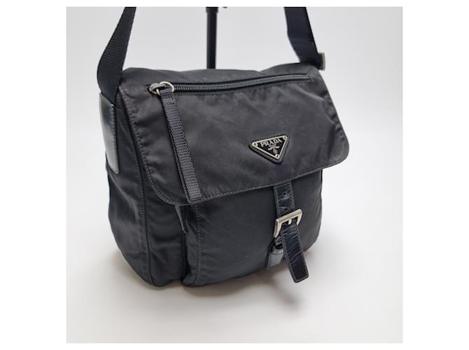 Prada Borsa a tracolla in nylon nero - vista 5