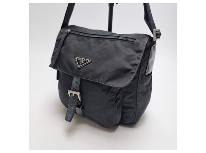 Prada Borsa a tracolla in nylon nero - vista 6