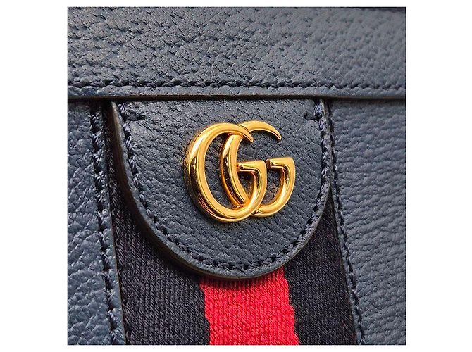 Gucci Borsa a Spalla Ophidia GG Supreme Blu - vista 8