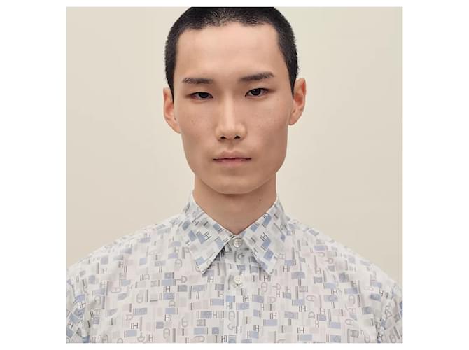 Hermès Camicia a taglio dritto da uomo Blu - vista 4