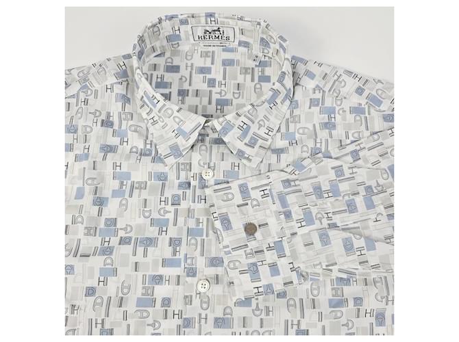 Hermès Camicia a taglio dritto da uomo Blu - vista 8