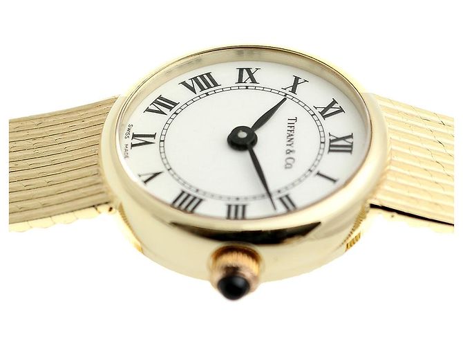 Tiffany & Co Vintage Mini Damenuhr in Gold Weiß - Ansicht 13