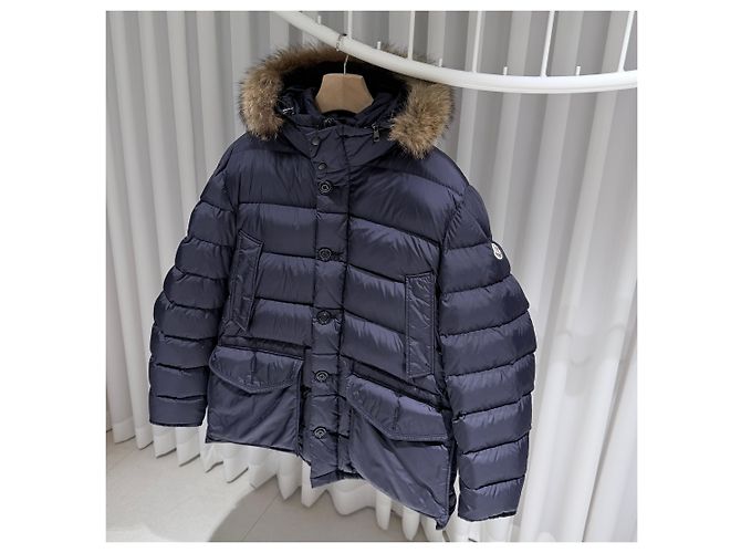 Moncler Kurze Steppjacke Cluny Navy Blau - Ansicht 2