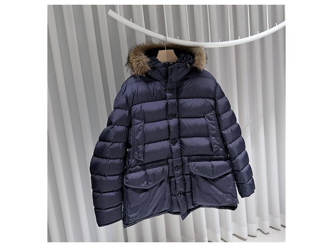Moncler Kurze Steppjacke Cluny Navy Blau - Ansicht 3