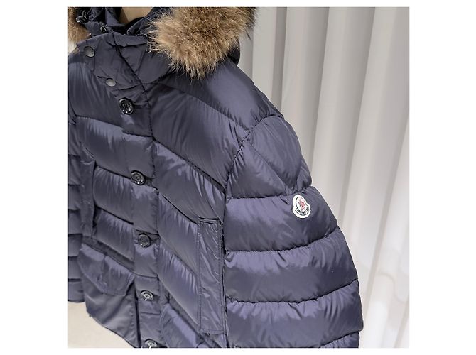Moncler Kurze Steppjacke Cluny Navy Blau - Ansicht 5