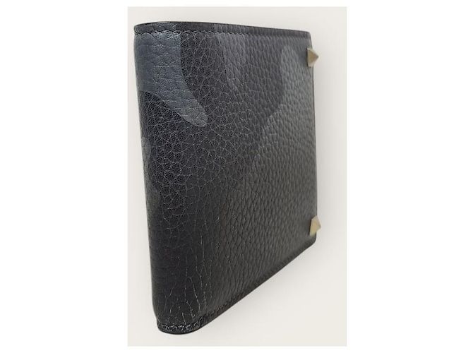 Valentino Grey Camo Rockstud Leather Wallet - view 3