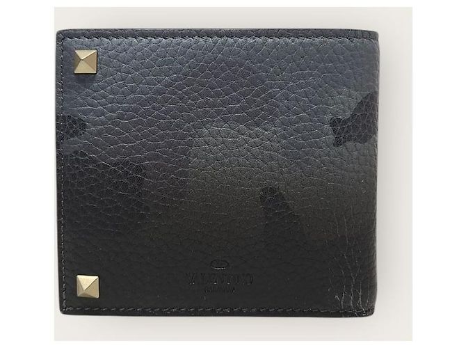 Valentino Grey Camo Rockstud Leather Wallet - view 5
