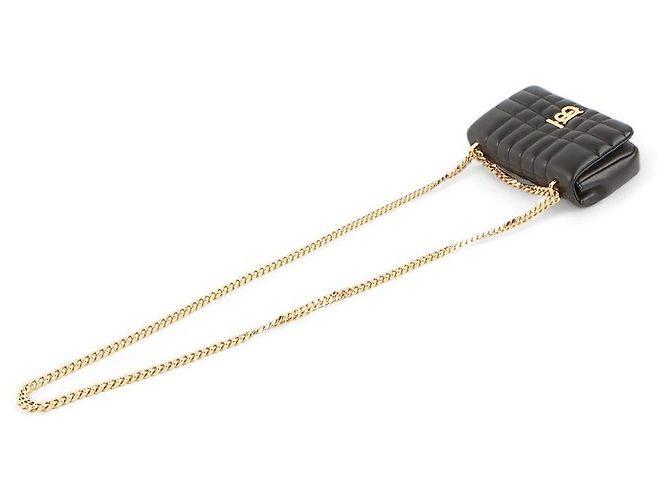 Burberry Mini sac bandoulière TB Lola en cuir matelassé noir avec chaîne - vue 4