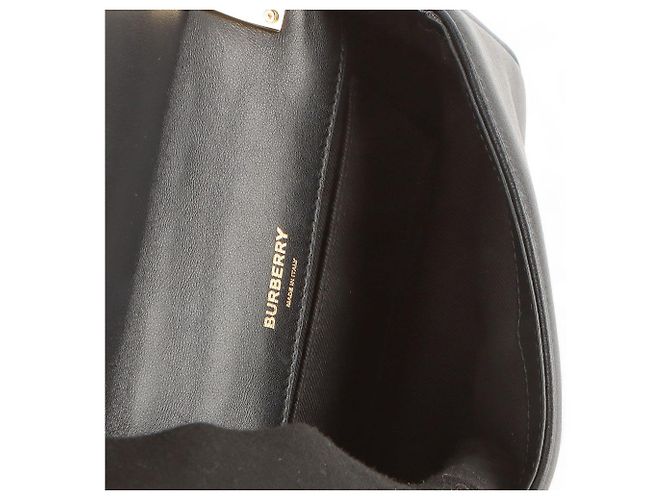 Burberry Mini sac bandoulière TB Lola en cuir matelassé noir avec chaîne - vue 7
