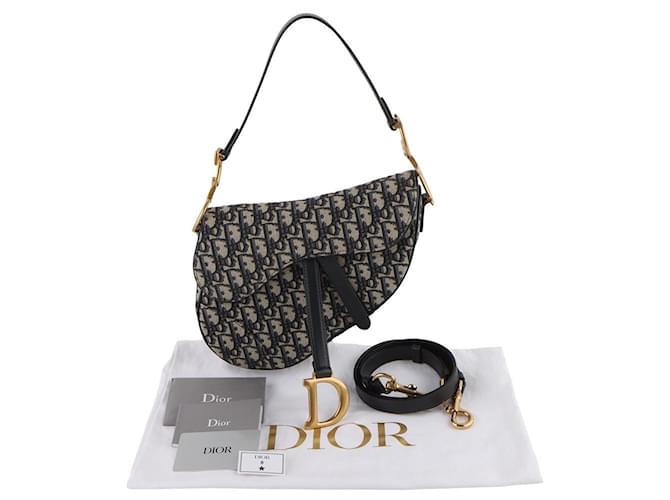 Dior Borsa Oblique Saddle Strap Medium Multicolore - vista 8