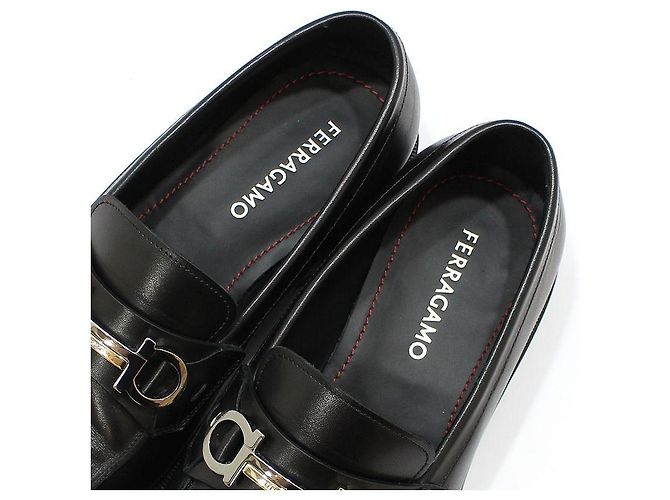 Salvatore Ferragamo Mocassini Gancini neri Nero - vista 10