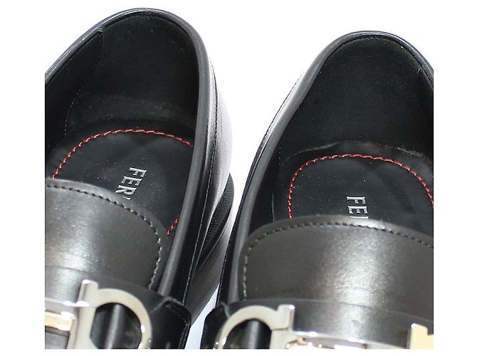 Salvatore Ferragamo Mocassini Gancini neri Nero - vista 11