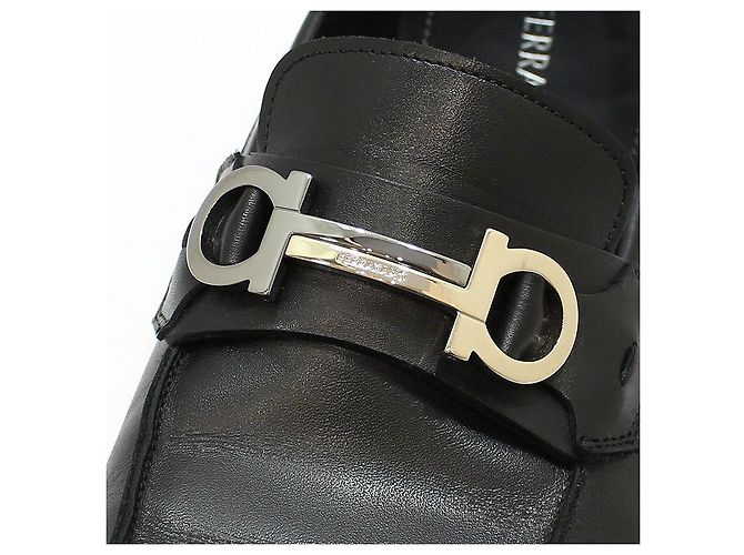 Salvatore Ferragamo Mocassini Gancini neri Nero - vista 12