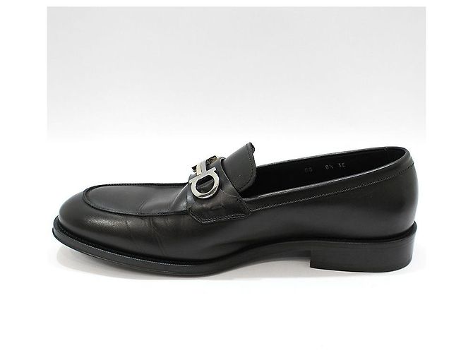 Salvatore Ferragamo Mocassini Gancini neri Nero - vista 3