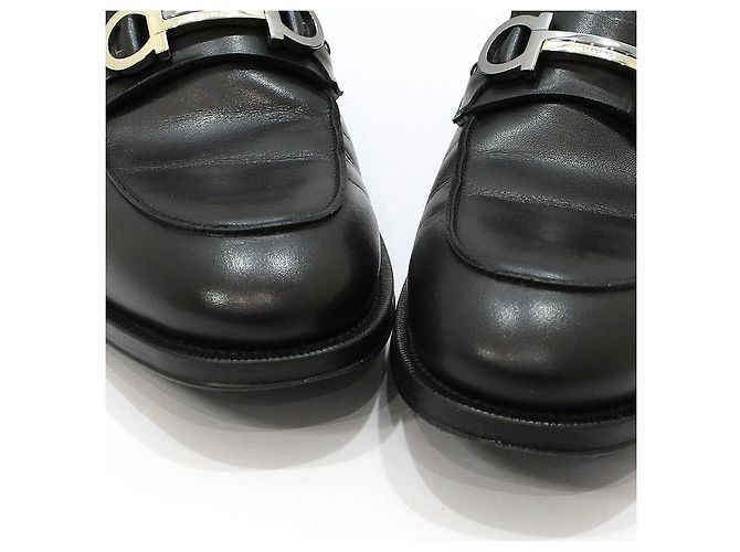 Salvatore Ferragamo Mocassini Gancini neri Nero - vista 9