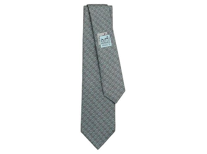 Hermès Double Jeu Seidenkrawatte Braun - Ansicht 2