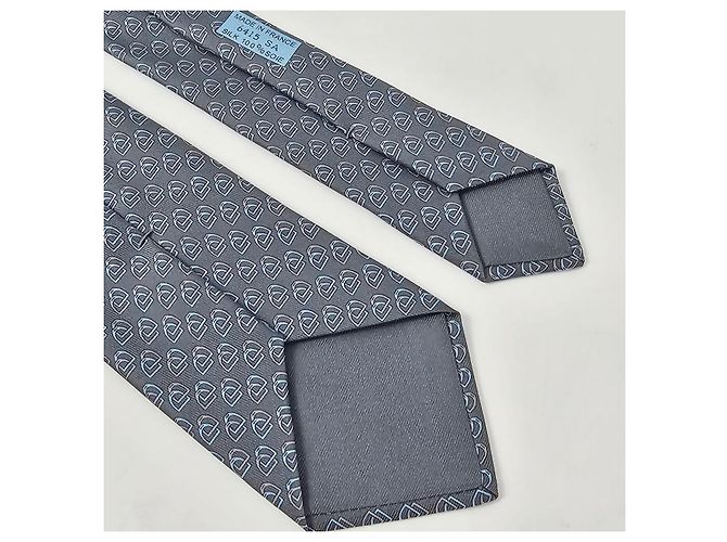 Hermès Double Jeu Seidenkrawatte Braun - Ansicht 9