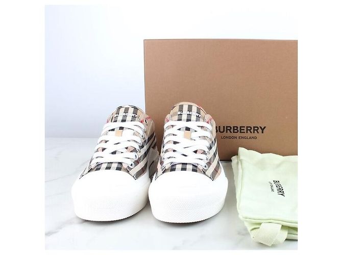 Burberry Sneakers in cotone Vintage Check Multicolore - vista 2