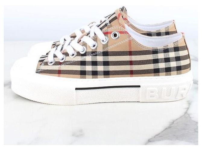 Burberry Sneakers in cotone Vintage Check Multicolore - vista 3