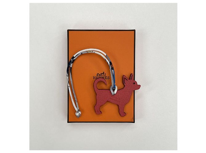Hermès Portachiavi Chihuahua Etoupe Arancione - vista 4