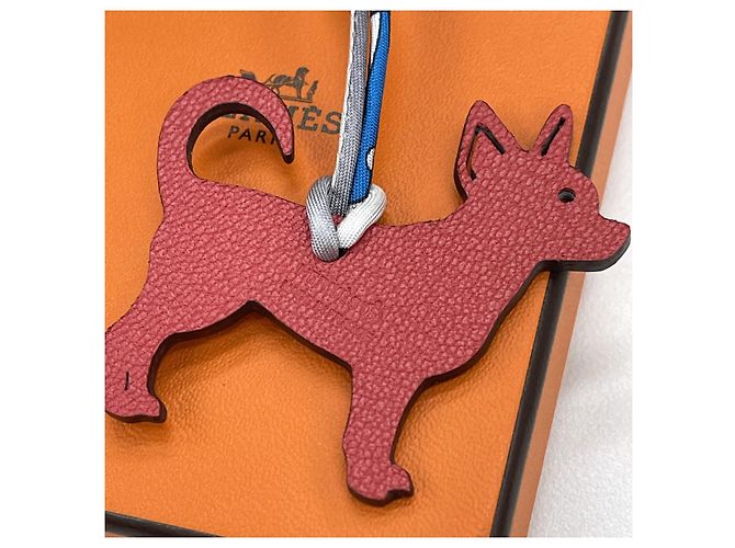 Hermès Portachiavi Chihuahua Etoupe Arancione - vista 5