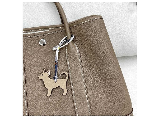 Hermès Portachiavi Chihuahua Etoupe Arancione - vista 6