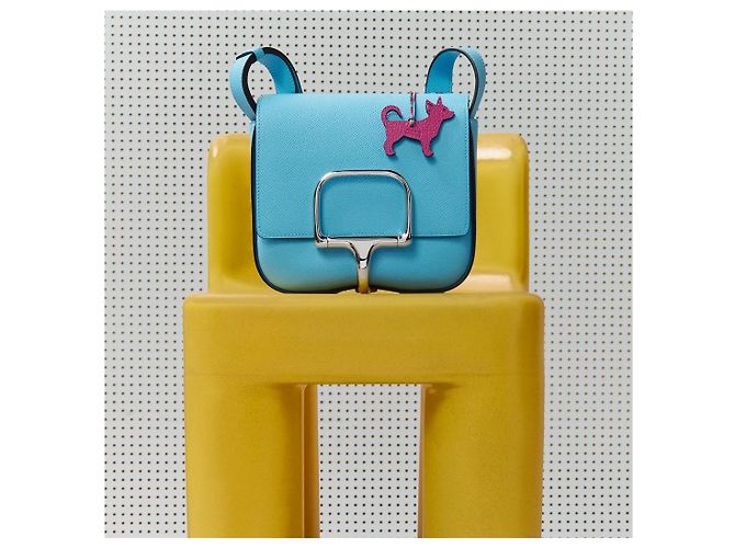 Hermès Portachiavi Chihuahua Etoupe Arancione - vista 9