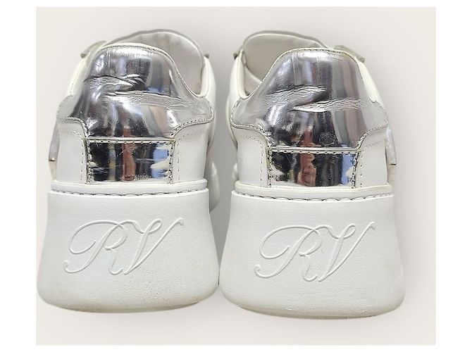Roger Vivier Sneakers White Viv' Skate Metal Buckle Bianco - vista 7
