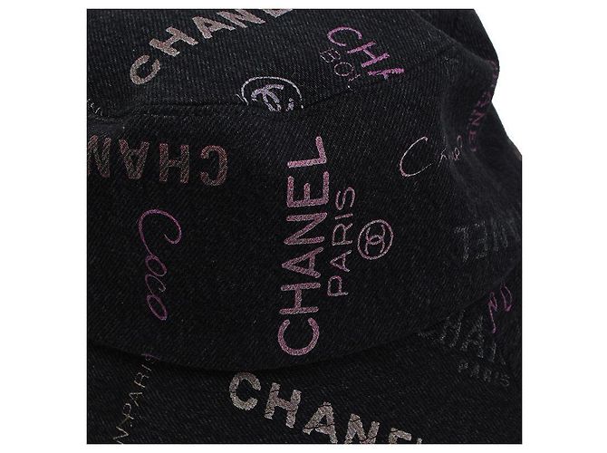 Chanel Cappello bucket in denim grigio Marrone - vista 6