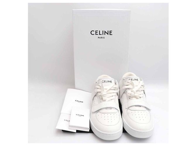 Céline Scratch Trainer Mid-Top Sneaker aus Kalbsleder Weiß - Ansicht 7