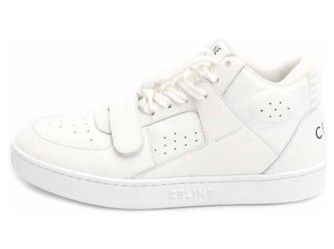 Céline Scratch Trainer Mid-Top Sneaker aus Kalbsleder Weiß - Ansicht 8