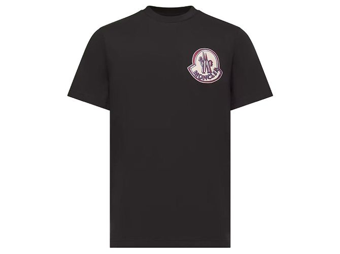 Moncler T-Shirt mit kurzen Ärmeln und besticktem Logo Weiß - Ansicht 4