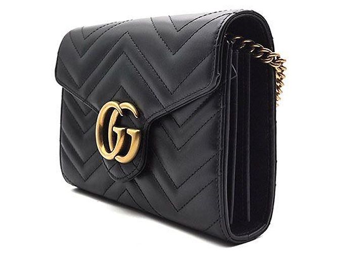 Gucci Borsa a tracolla GG Marmont Matelassé Nero - vista 2