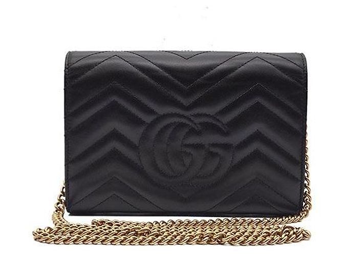 Gucci Borsa a tracolla GG Marmont Matelassé Nero - vista 3