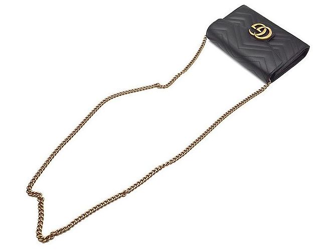 Gucci Borsa a tracolla GG Marmont Matelassé Nero - vista 4