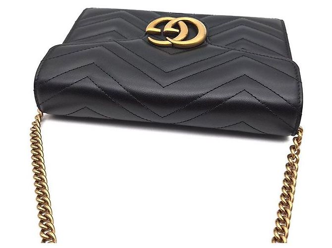 Gucci Borsa a tracolla GG Marmont Matelassé Nero - vista 6