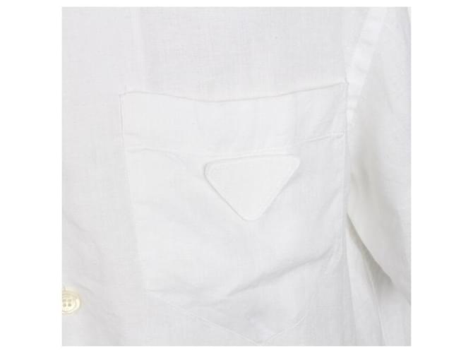 Prada Camicia di lino Bianco - vista 6