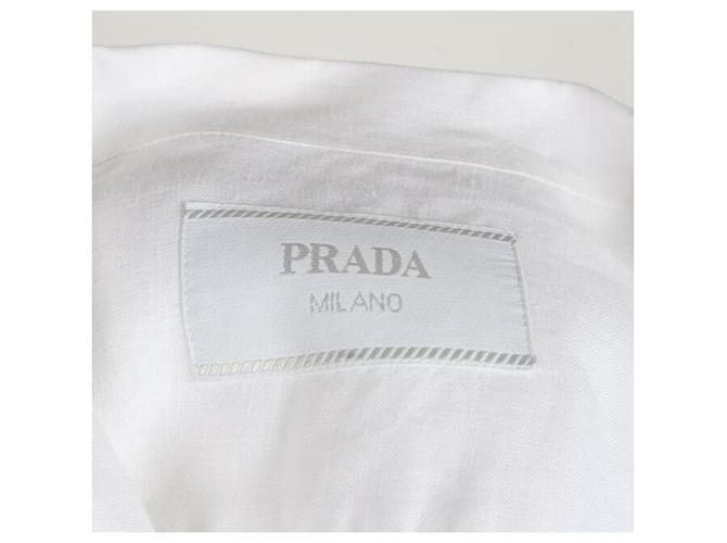 Prada Camicia di lino Bianco - vista 7