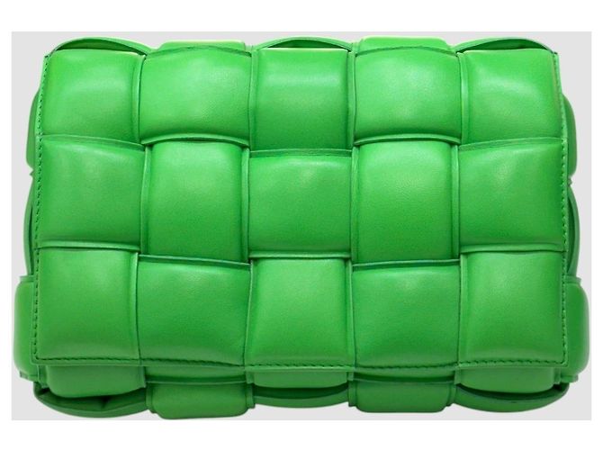 Bottega Veneta Bolsa Cassette de couro acolchoado Racing Green Verde - vista 2